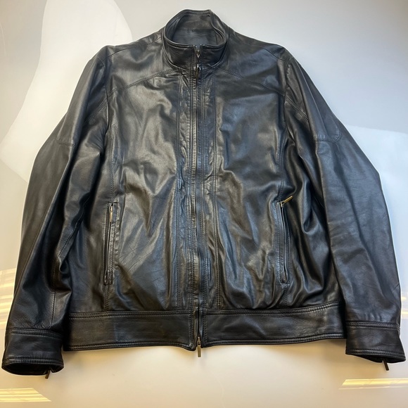 Other - Old Florence Firenze black leather jacket r23-25